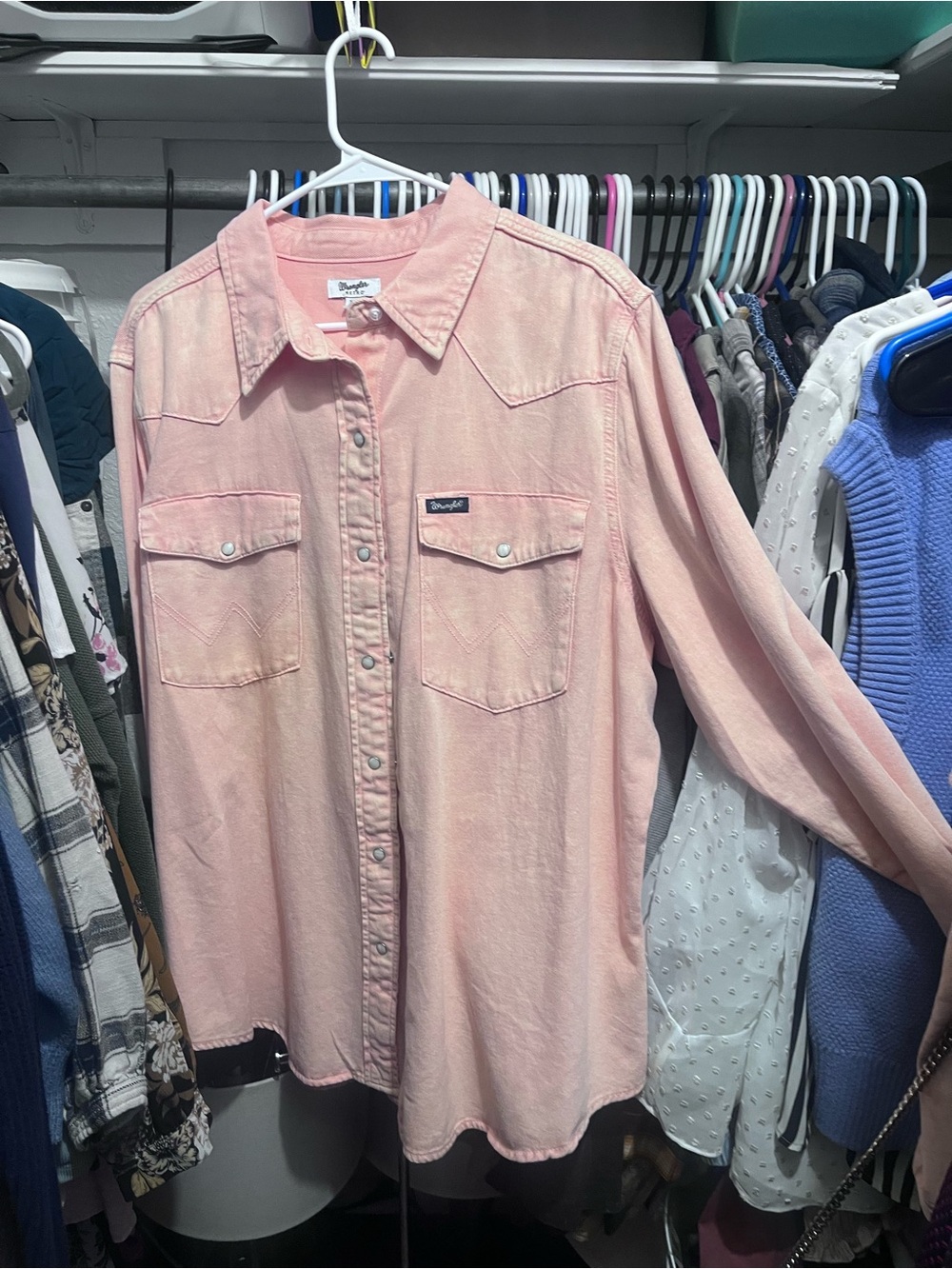 Wrangler Peach blush Retro Button-Up Shirt